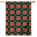 Watercolor Christmas Poinsettia Print House Flag