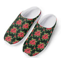 Watercolor Christmas Poinsettia Print Mesh Casual Shoes