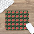 Watercolor Christmas Poinsettia Print Mouse Pad