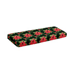 Watercolor Christmas Poinsettia Print Piano Keyboard Cover