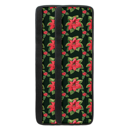 Watercolor Christmas Poinsettia Print Refrigerator Handle Covers