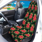 Watercolor Christmas Poinsettia Print Waterproof Car Seat Cover