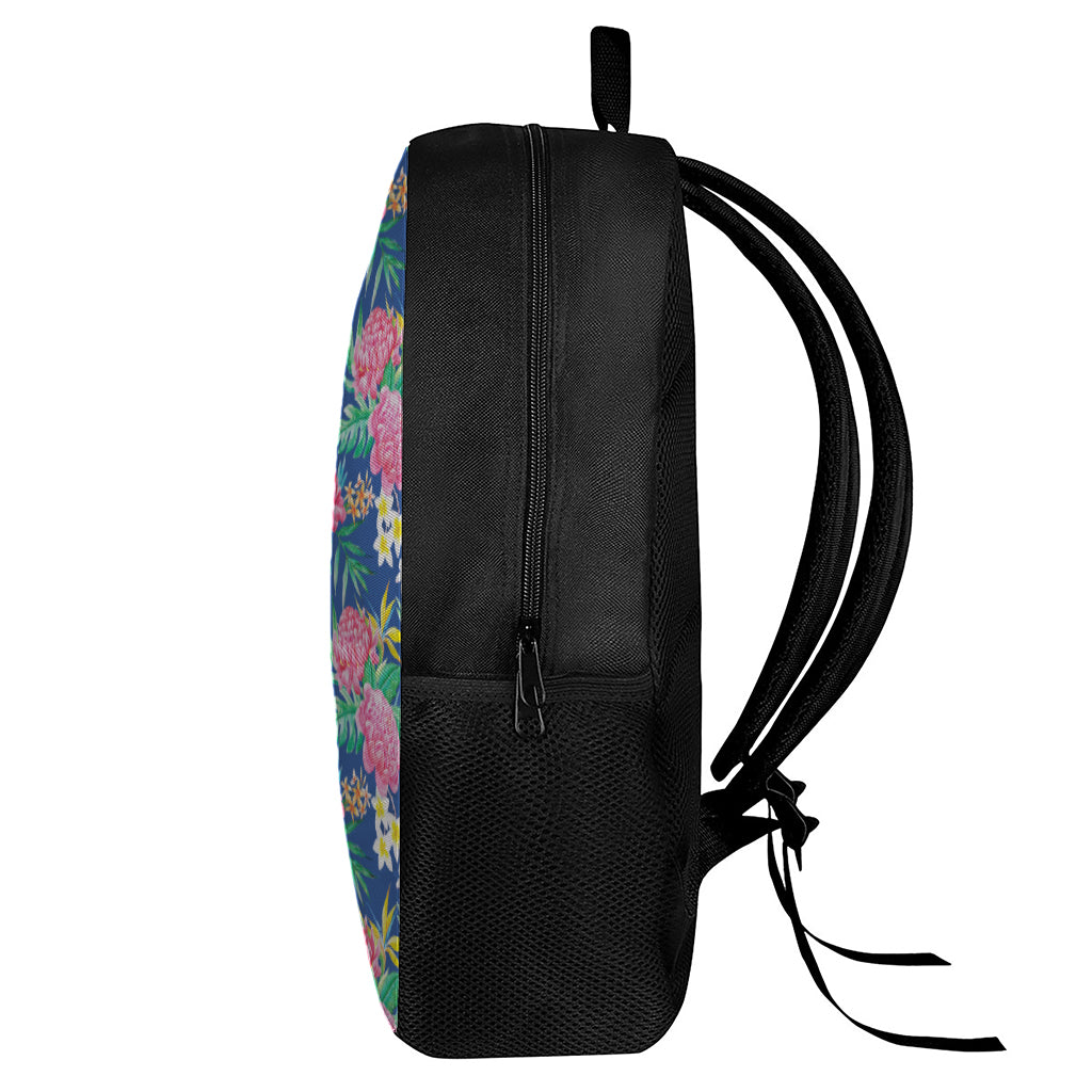 Watercolor Chrysanthemum Pattern Print 17 Inch Backpack