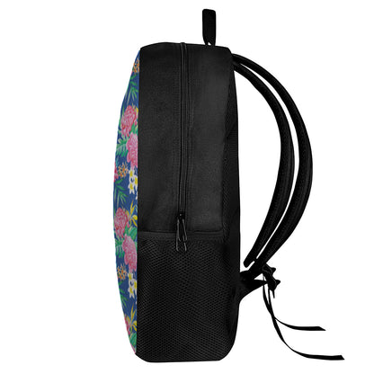 Watercolor Chrysanthemum Pattern Print 17 Inch Backpack