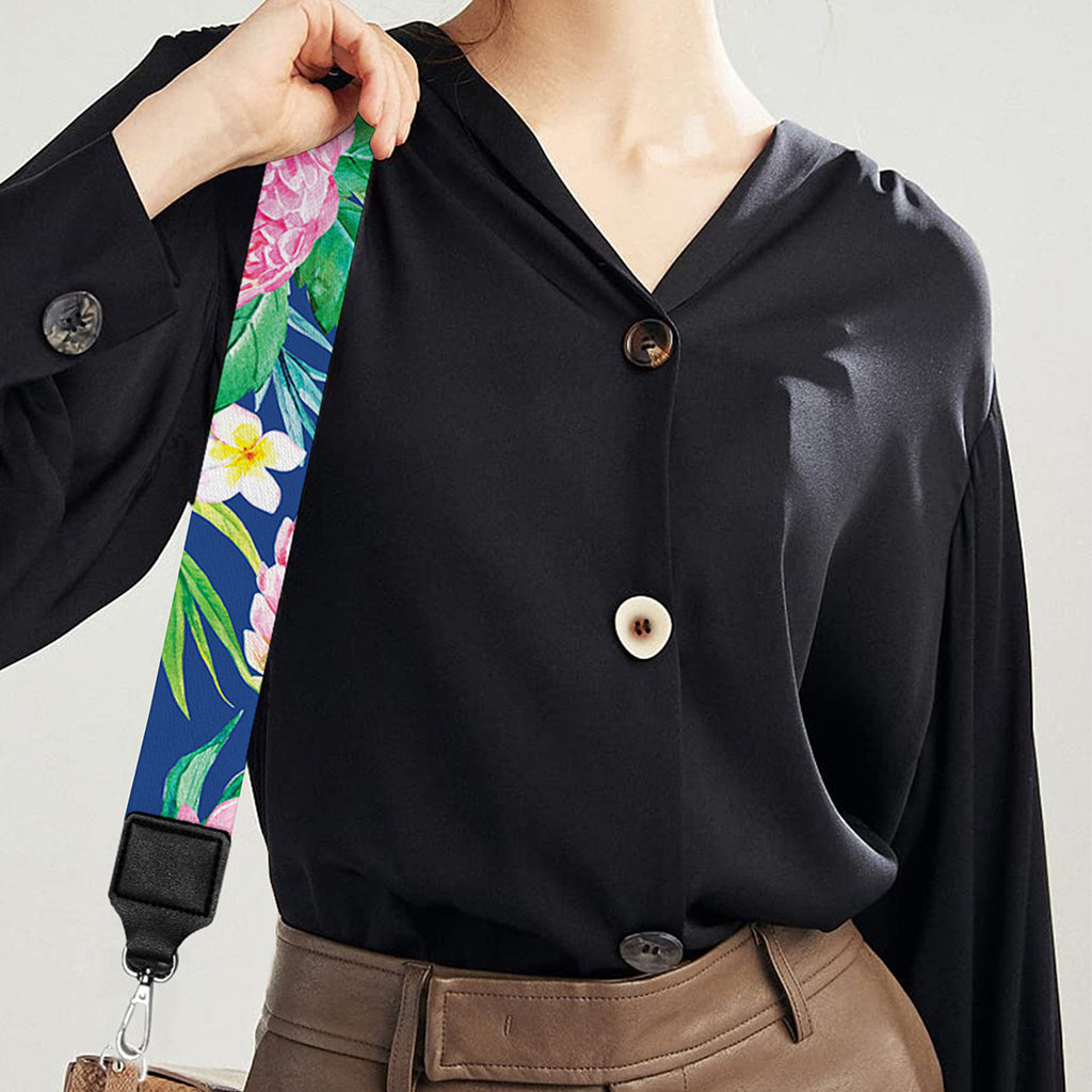 Watercolor Chrysanthemum Pattern Print Bag Strap