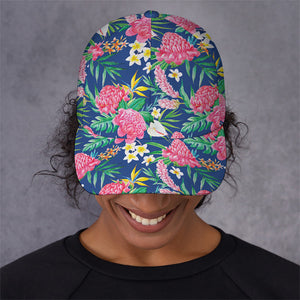 Watercolor Chrysanthemum Pattern Print Baseball Cap