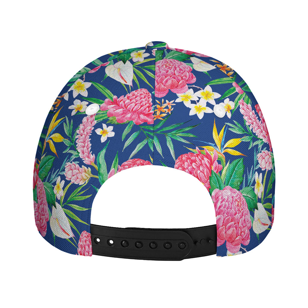 Watercolor Chrysanthemum Pattern Print Baseball Cap