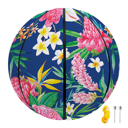 Watercolor Chrysanthemum Pattern Print Basketball