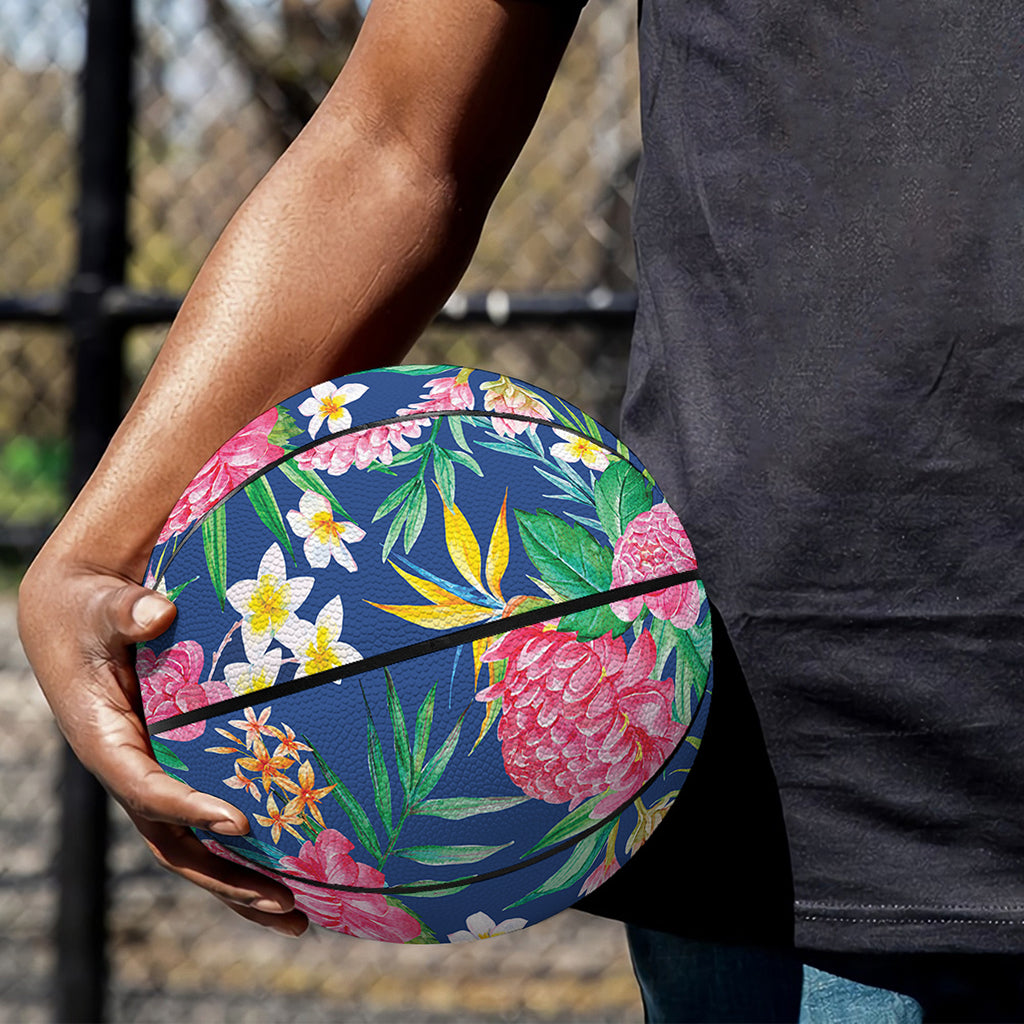 Watercolor Chrysanthemum Pattern Print Basketball