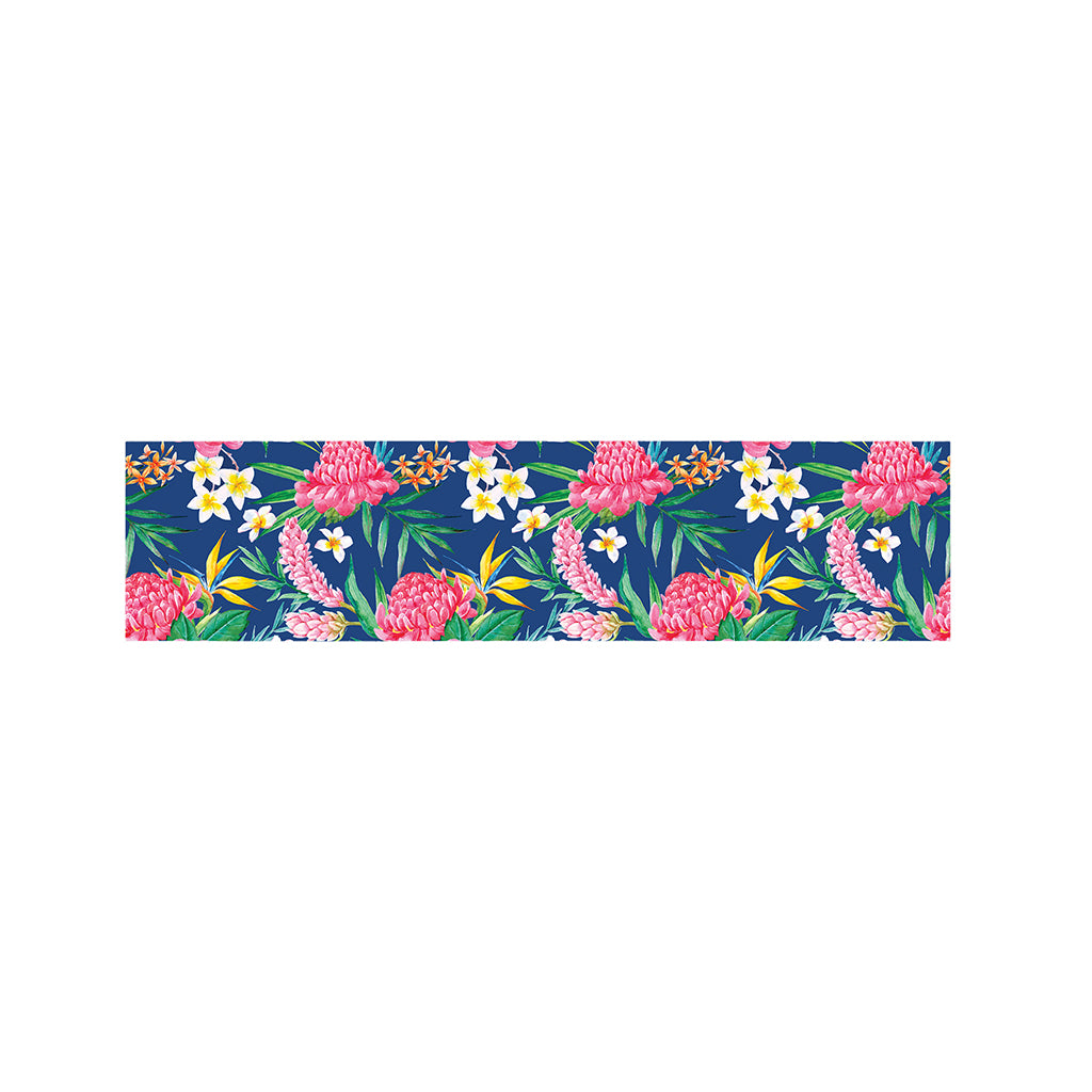 Watercolor Chrysanthemum Pattern Print Bed Runner