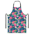 Watercolor Chrysanthemum Pattern Print Bib Apron With Pocket