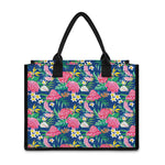 Watercolor Chrysanthemum Pattern Print Canvas Tote Bag