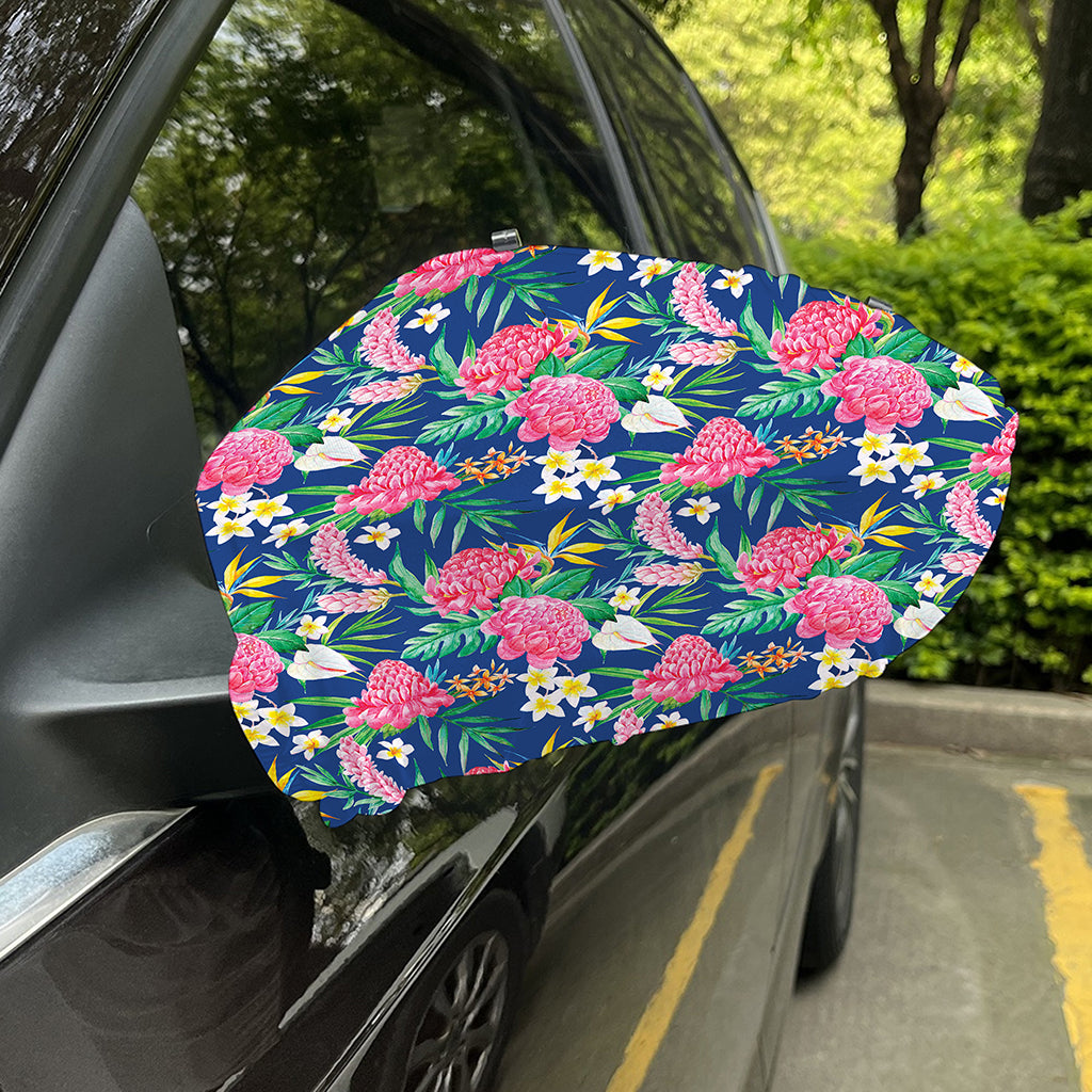 Watercolor Chrysanthemum Pattern Print Car Side Mirror Covers