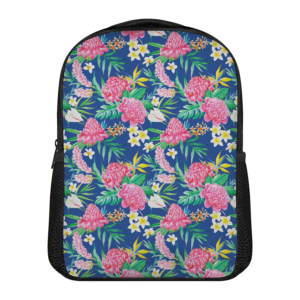 Watercolor Chrysanthemum Pattern Print Casual Backpack