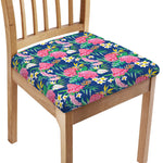 Watercolor Chrysanthemum Pattern Print Chair Cushion Cover
