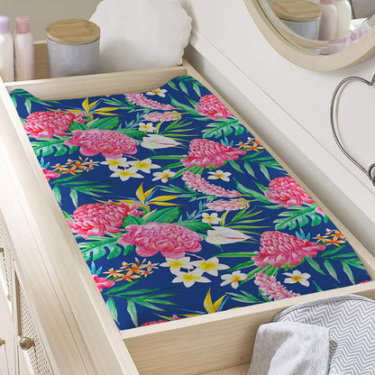 Watercolor Chrysanthemum Pattern Print Changing Pad Cover
