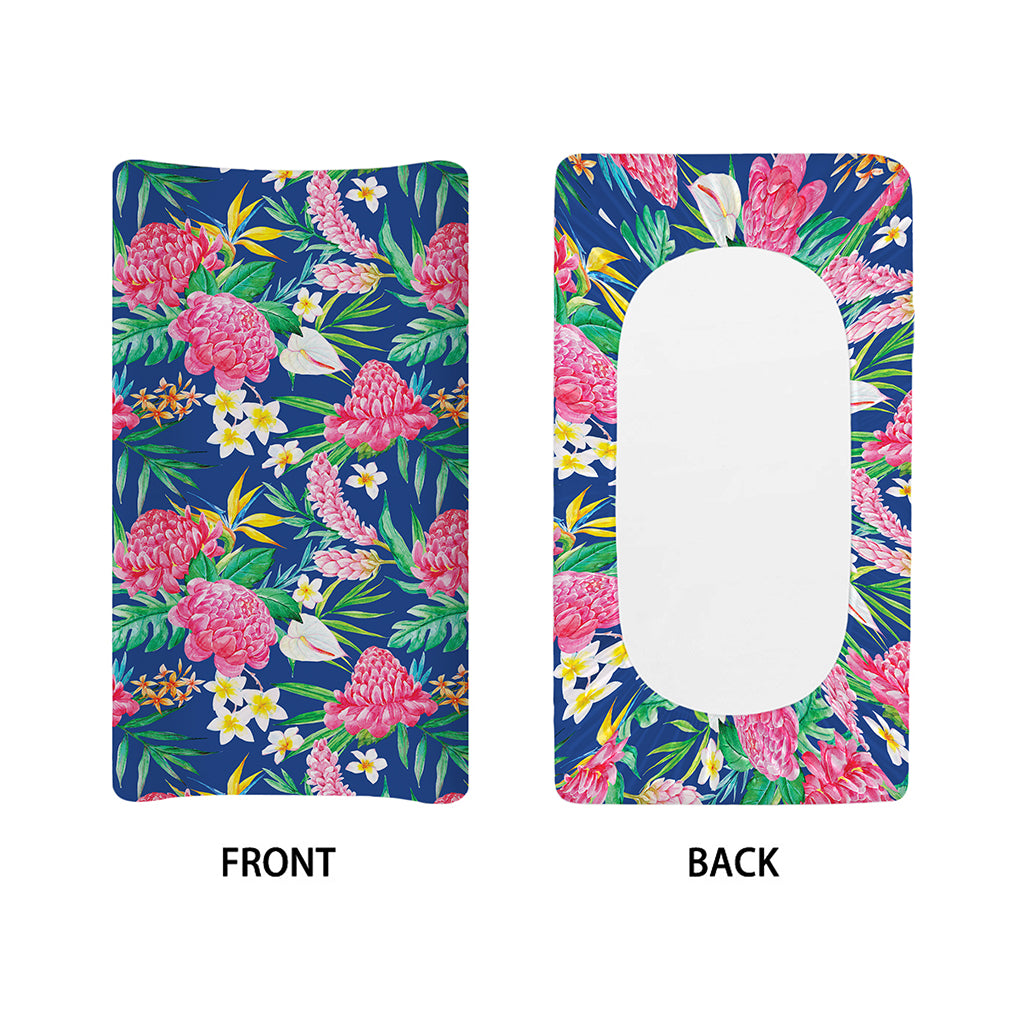 Watercolor Chrysanthemum Pattern Print Changing Pad Cover