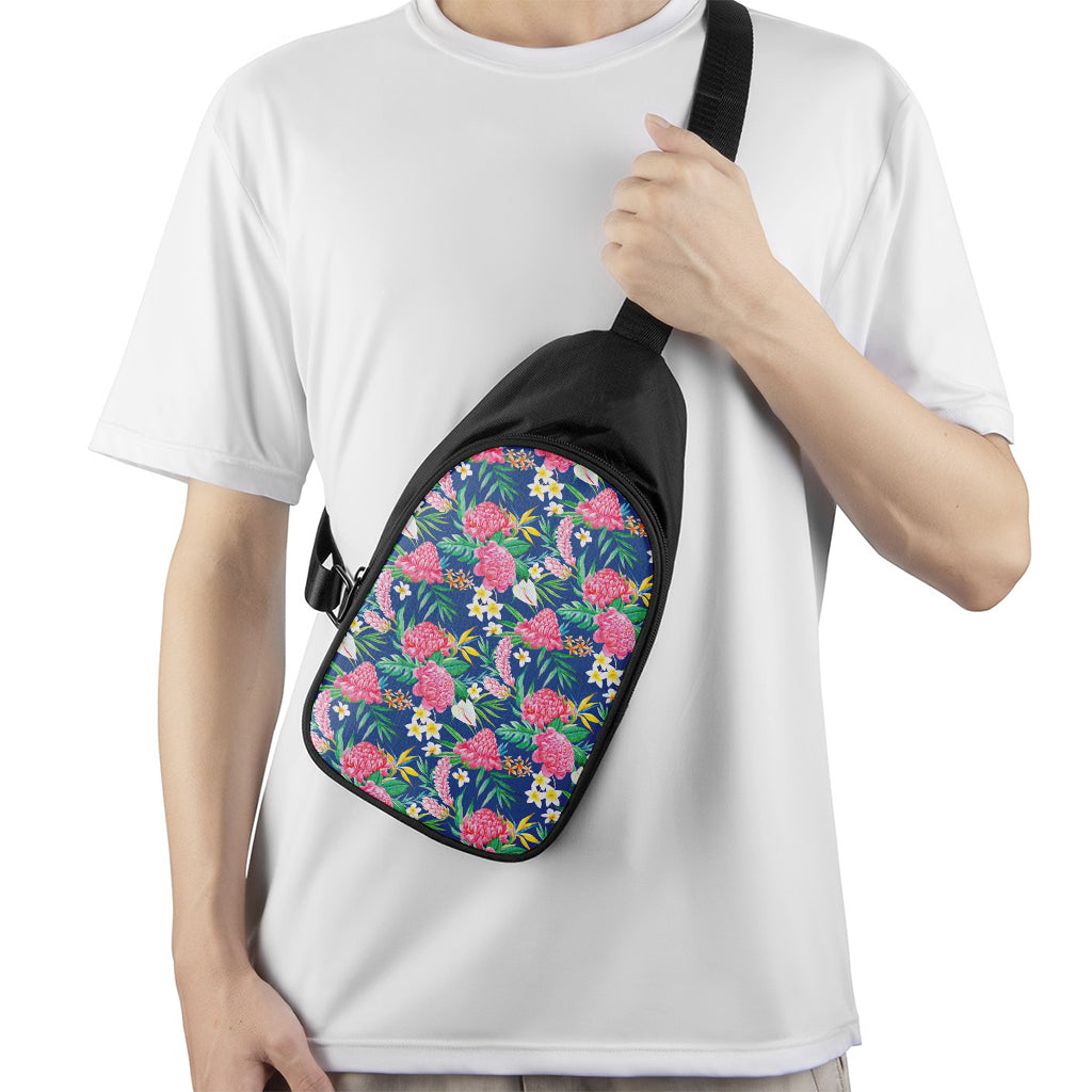 Watercolor Chrysanthemum Pattern Print Chest Bag