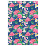 Watercolor Chrysanthemum Pattern Print Curtain