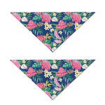 Watercolor Chrysanthemum Pattern Print Dog Bandana