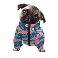 Watercolor Chrysanthemum Pattern Print Dog Zip Up Jacket