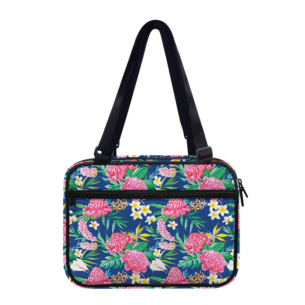 Watercolor Chrysanthemum Pattern Print Double Strap Bible Bag