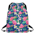 Watercolor Chrysanthemum Pattern Print Drawstring Backpack