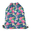 Watercolor Chrysanthemum Pattern Print Drawstring Bag