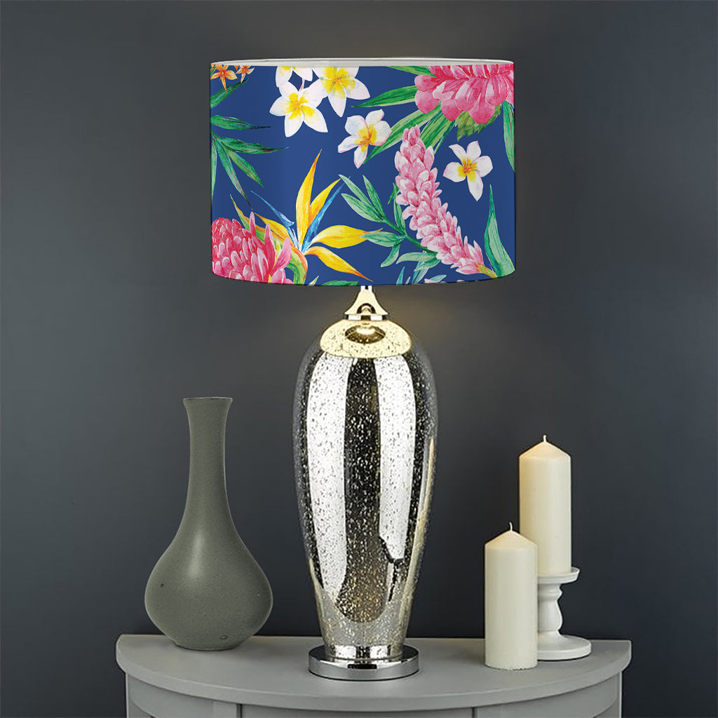 Watercolor Chrysanthemum Pattern Print Drum Lamp Shade