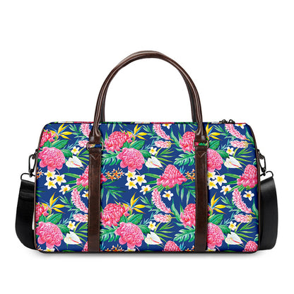 Watercolor Chrysanthemum Pattern Print Duffle Bag