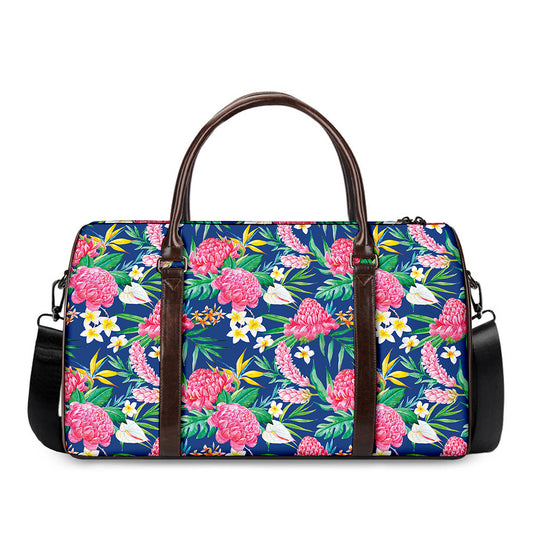 Watercolor Chrysanthemum Pattern Print Duffle Bag