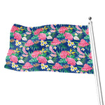Watercolor Chrysanthemum Pattern Print Flag