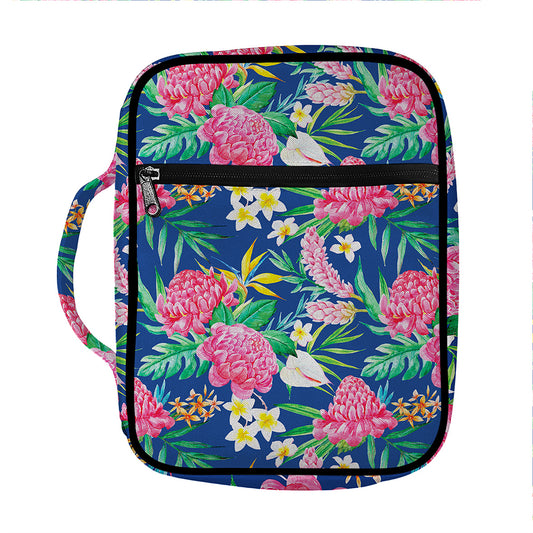 Watercolor Chrysanthemum Pattern Print Front Pocket Bible Bag