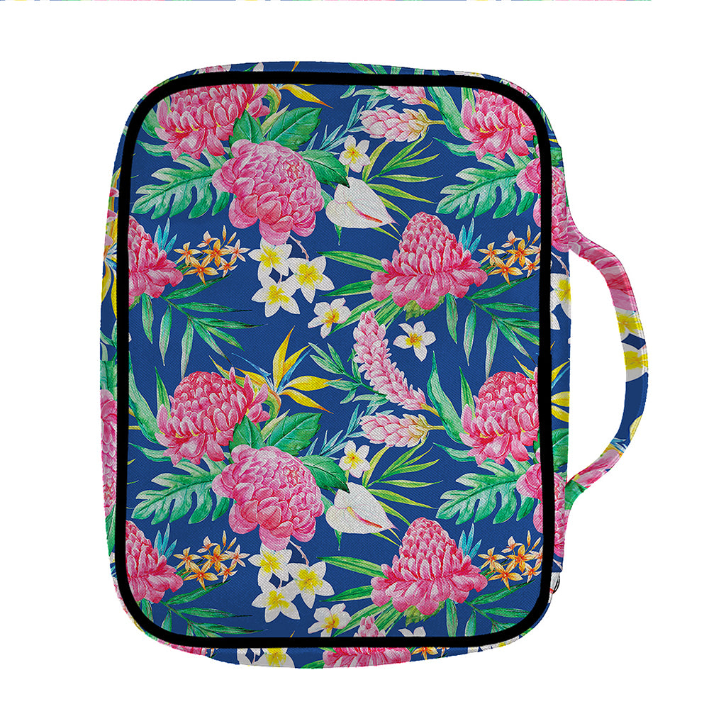 Watercolor Chrysanthemum Pattern Print Front Pocket Bible Bag