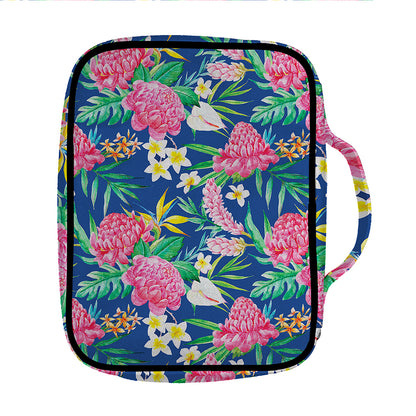 Watercolor Chrysanthemum Pattern Print Front Pocket Bible Bag