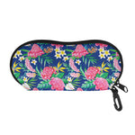 Watercolor Chrysanthemum Pattern Print Glasses Case