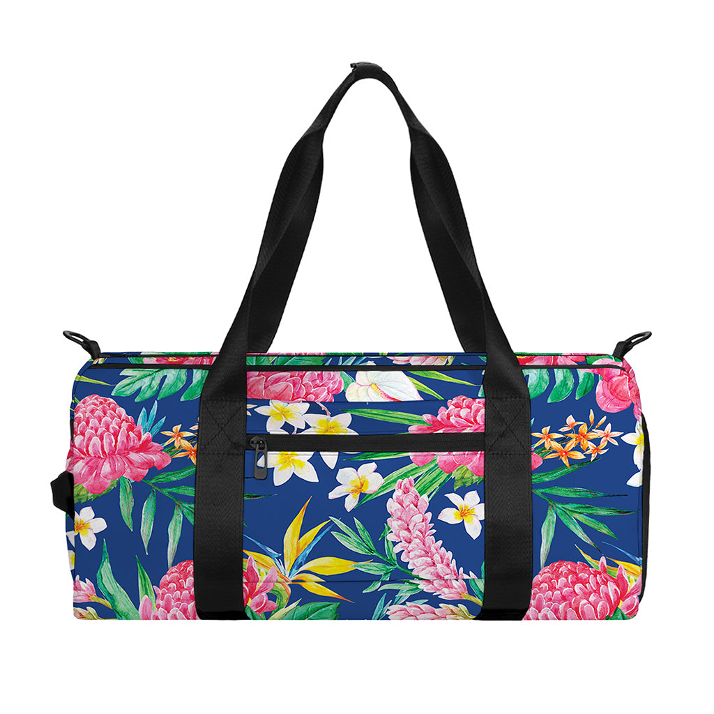Watercolor Chrysanthemum Pattern Print Gym Bag