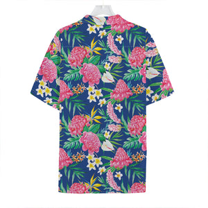 Watercolor Chrysanthemum Pattern Print Hawaiian Shirt