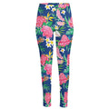 Watercolor Chrysanthemum Pattern Print High-Waisted Pocket Leggings