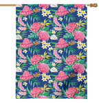 Watercolor Chrysanthemum Pattern Print House Flag