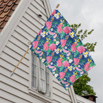 Watercolor Chrysanthemum Pattern Print House Flag