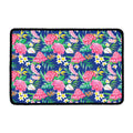 Watercolor Chrysanthemum Pattern Print Kitchen Mat