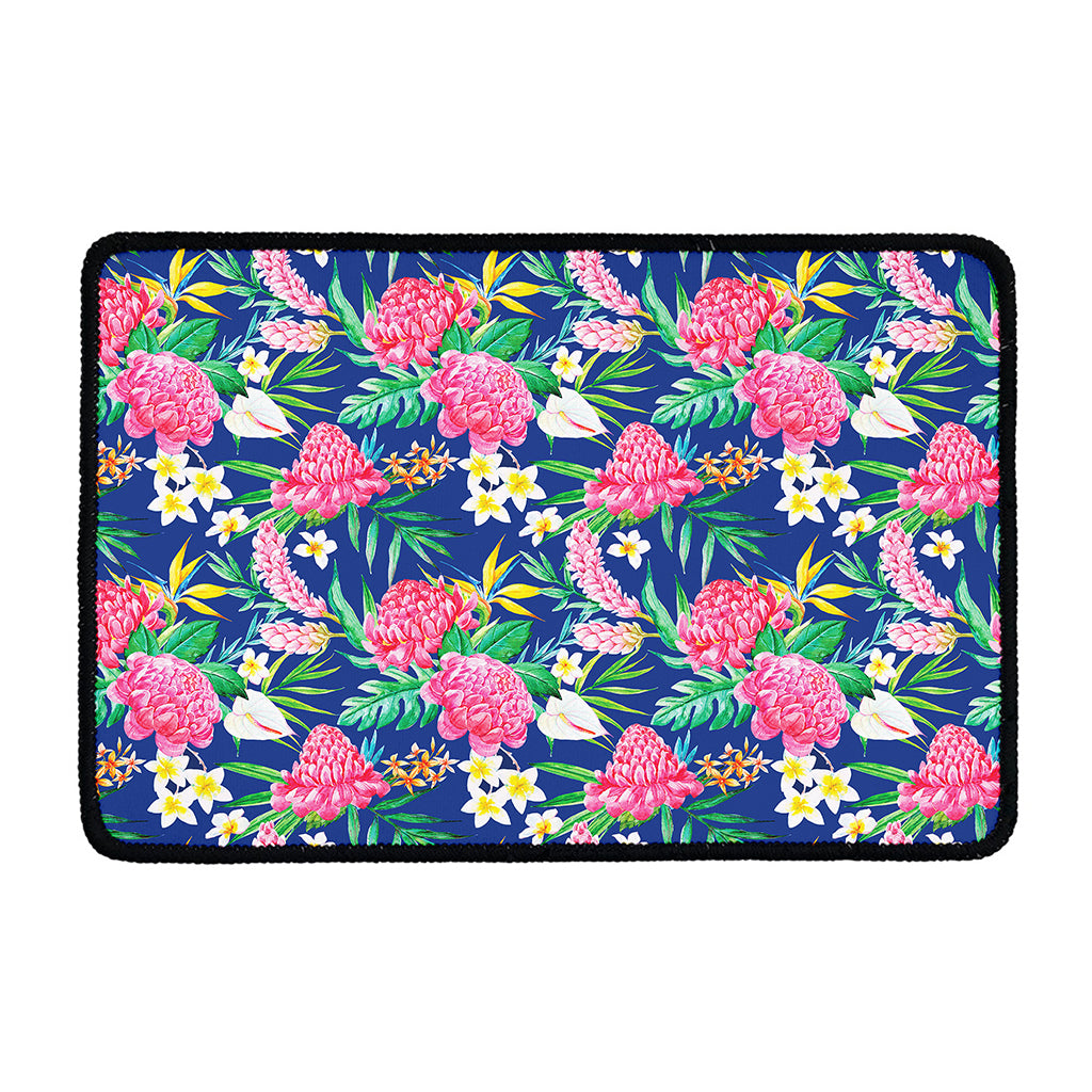 Watercolor Chrysanthemum Pattern Print Kitchen Mat
