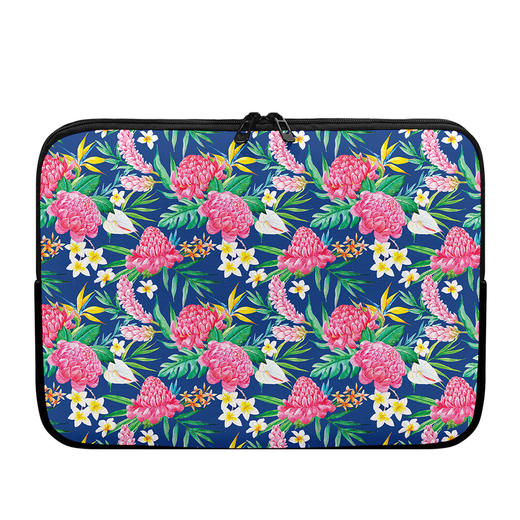 Watercolor Chrysanthemum Pattern Print Laptop Sleeve
