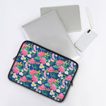 Watercolor Chrysanthemum Pattern Print Laptop Sleeve