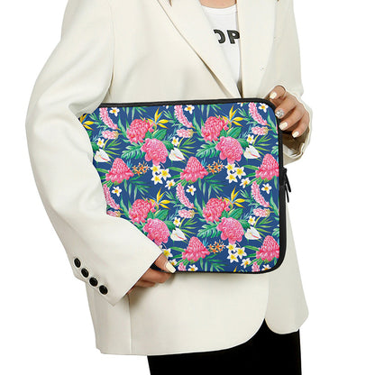 Watercolor Chrysanthemum Pattern Print Laptop Sleeve