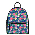 Watercolor Chrysanthemum Pattern Print Leather Backpack