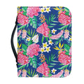 Watercolor Chrysanthemum Pattern Print Leather Bible Cover