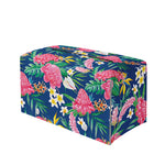 Watercolor Chrysanthemum Pattern Print Leather Tissue Box Cover