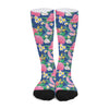 Watercolor Chrysanthemum Pattern Print Long Socks